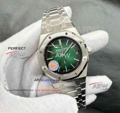 Replica ZF Audemars Piguet Royal Oak 16202 Jumbo Smoked Green Stainless Steel 7121 Movement Watch